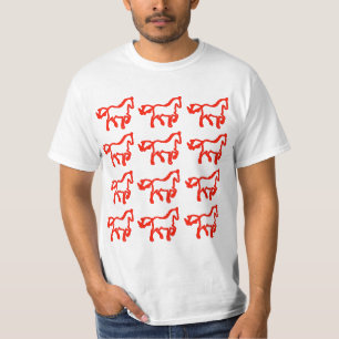 T-shirt Cheval du zodiaque chinois Galaxy