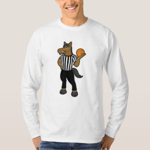 T-shirt Cheval en arbitre avec basket et sifflet