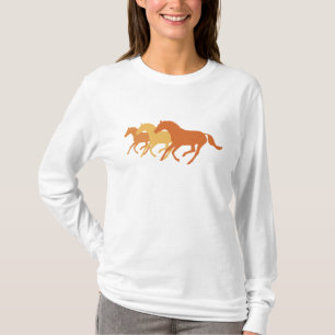T-shirt Cheval en course (Orange)