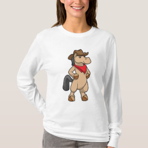 T-shirt Cheval en cow-boy
