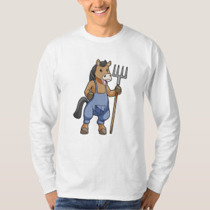 T-shirt Cheval en fermier avec Rake