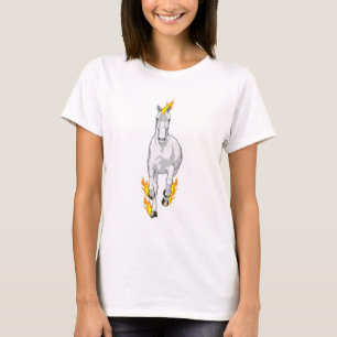 T-shirt Cheval en flamme