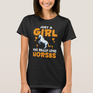 T-shirt Cheval Équitation Filles Femmes Cheval Equestre