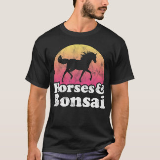 T-shirt Cheval et Bonsairee Femmes ou filles Cheval ami