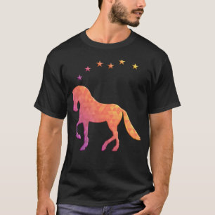 T-shirt Cheval Et Étoiles École de coureurs géométriques a