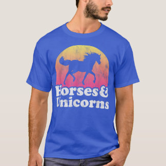 T-shirt Cheval et licorne Femmes ou filles Chevaux Unicorn