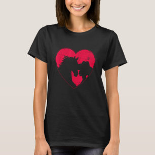 T-shirt Cheval  Femmes Filles Équitation Filles de cheval