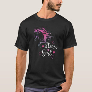 T-shirt Cheval Fille Amour Chevaux Équitation Rider Enfant