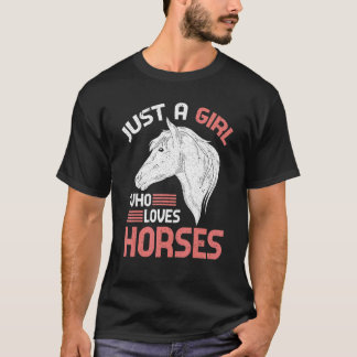 T-shirt Cheval Filles Femmes Cheval Équestre Cheval Équita