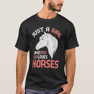 T-shirt Cheval Filles Femmes Équitation Cheval Équitation