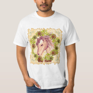 T-Shirt Cheval Fleur Jaune Marguerite