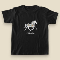 Cheval Fleur Sauvage avec Votre Nom Country Wester