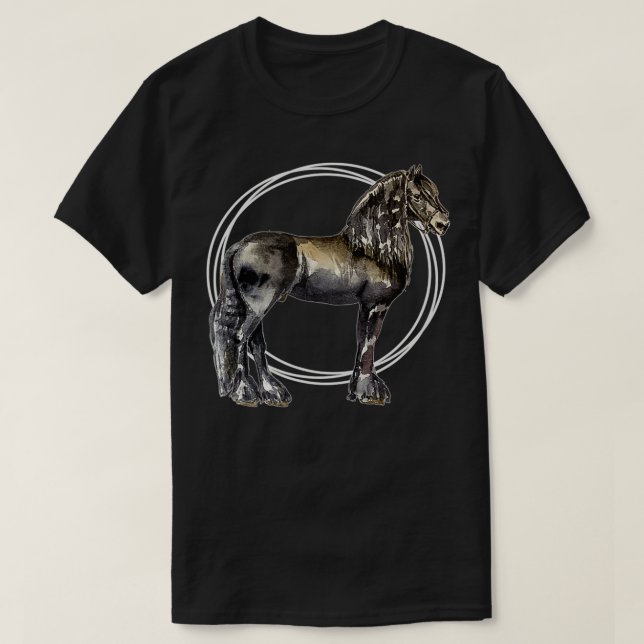 T-shirt Cheval friésien (Design devant)
