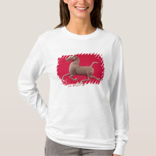 T-shirt Cheval galopant avec un sabot se reposant sur a