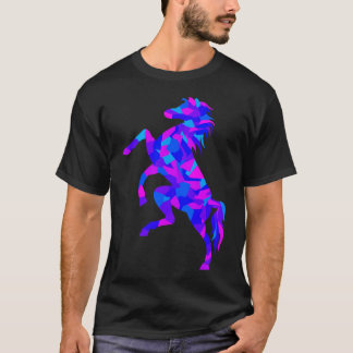 T-shirt Cheval géométrique coloré