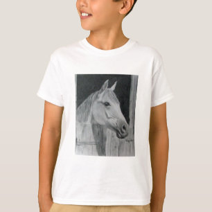 T-shirt Cheval gris