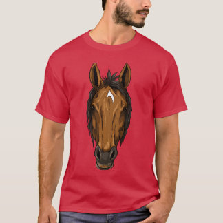 T-shirt Cheval Head Horse fille