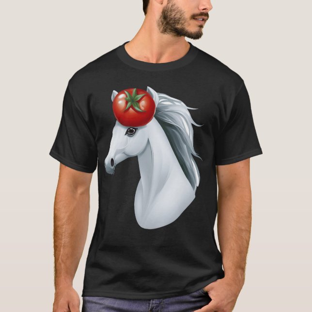 T-shirt Cheval Headomato Creative Horse Vegetable (Devant)