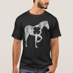 T-shirt Cheval Irish Shamrock Saint Paddy's FÊTE DE SAINT