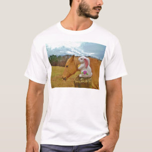 T-shirt Cheval Jaune, Lapin De Printemps