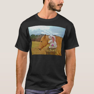 T-shirt Cheval Jaune, Lapin De Printemps