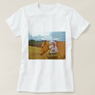 T-shirt Cheval Jaune, Lapin De Printemps