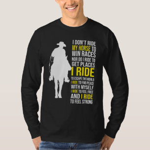 T-shirt Cheval - Je Ne Marche Pas Mon Cheval Pour Gagner D
