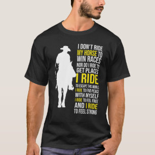 T-shirt Cheval - Je Ne Marche Pas Mon Cheval Pour Gagner D