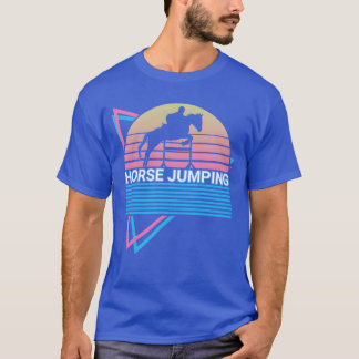 T-shirt Cheval Jumping Famille Rétro