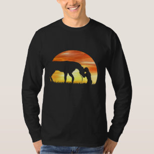 T-shirt Cheval Love Sundown Fille Ombre Avec Cheval
