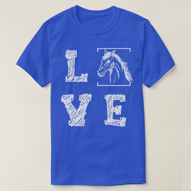 T-shirt Cheval Lover Cadeau Sport Cheval (Design devant)