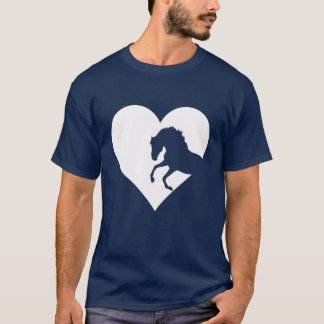 T-shirt Cheval Lover Cheval Coeur Filles Cheval Équitation