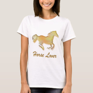 T-shirt Cheval Lover en or