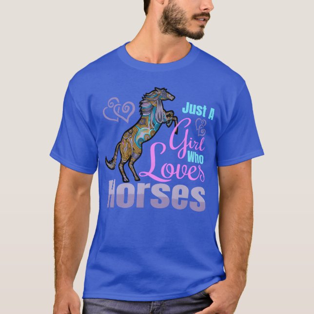 T-shirt Cheval Lover Juste Une Fille Qui Aime Horses fille (Devant)