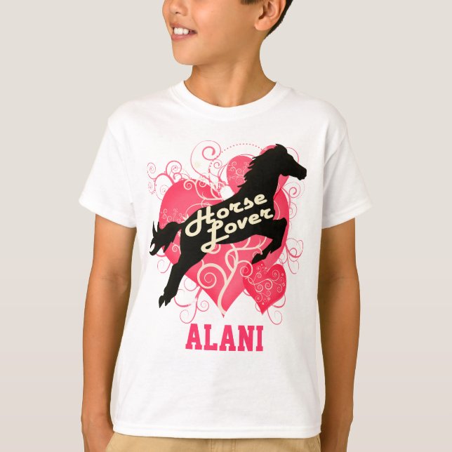 T-shirt Cheval Lover Personnalisé Alani (Devant)