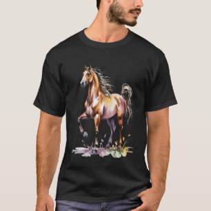 T-shirt Cheval majestueux Art sauvage esthétique occidenta