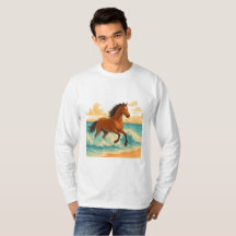 Cheval Majestueux Surgissant de la Mer Puissance e