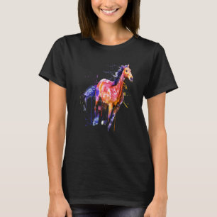 T-shirt Cheval mignon pour les amateurs de Cheval Art colo