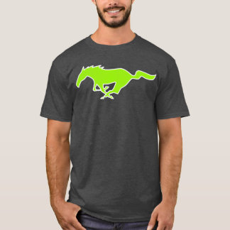 T-shirt cheval mustang néon vert 2022 vintage