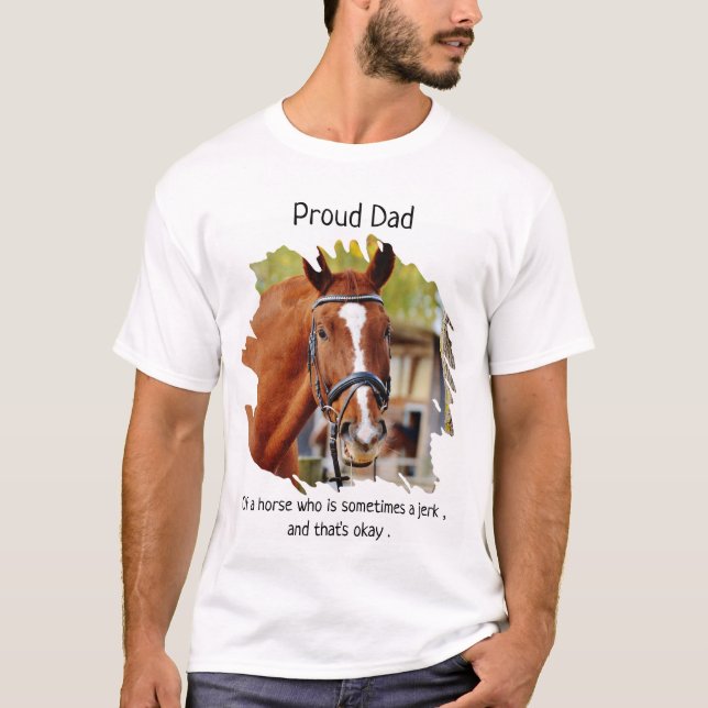 T-shirt Cheval Papa - Drôle Cheval Dire - Photo Cheval Lov (Devant)