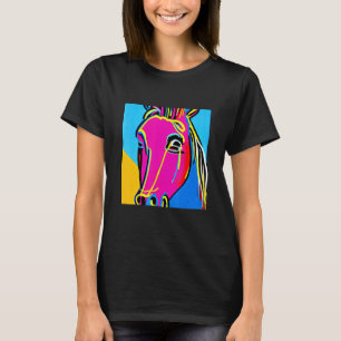 T-shirt Cheval Pop Drôle Mignon Branché Pour Hommes Femmes