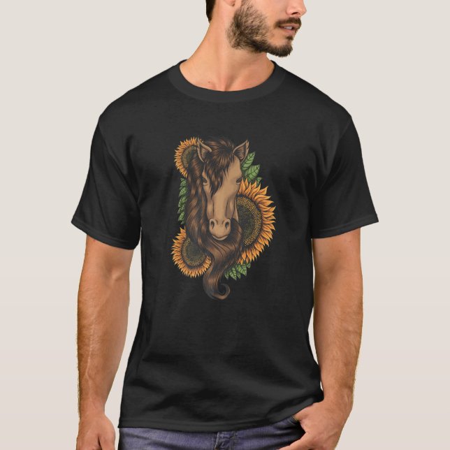 T-shirt Cheval Pour Équitation Équitation Cheval Barrel Ra (Devant)