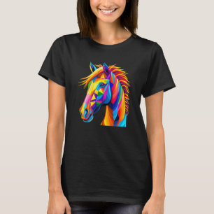 T-shirt Cheval pour Femmes Garçons Enfant Juste une fille 