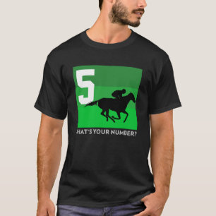 T-shirt Cheval Racing 5 Selle Tissu Numéro Cinq Vert Trist