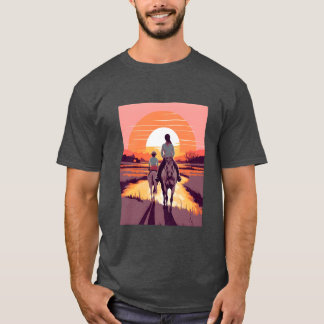 T-shirt Cheval Rider Maman Fille Fille Cheval équitation