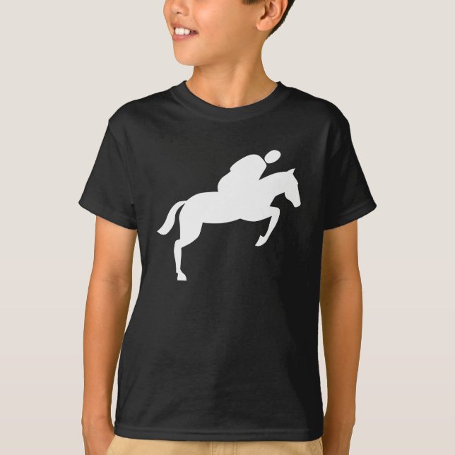 T-shirt Cheval Sauter - Blanc (Devant)