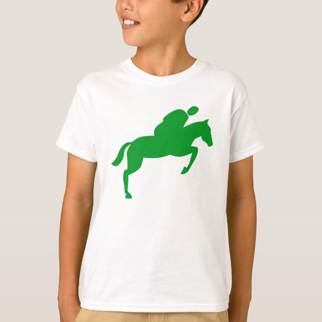 T-shirt Cheval Sauts - Vert Herbe (Devant)