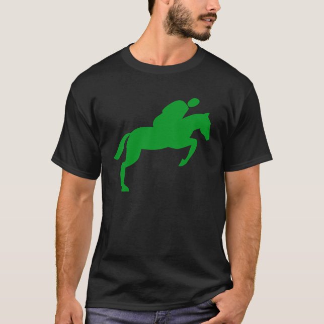 T-shirt Cheval Sauts - Vert Herbe (Devant)