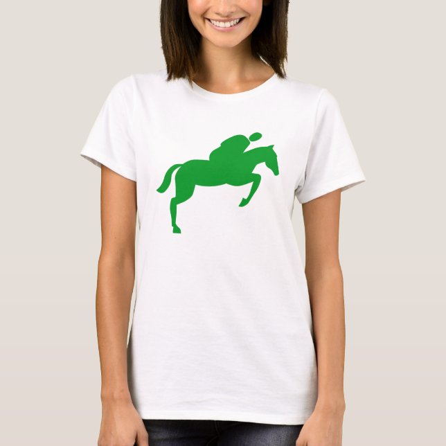 T-shirt Cheval Sauts - Vert Herbe (Devant)