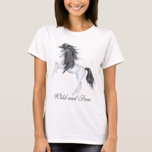 T-shirt Cheval sauvage et libre